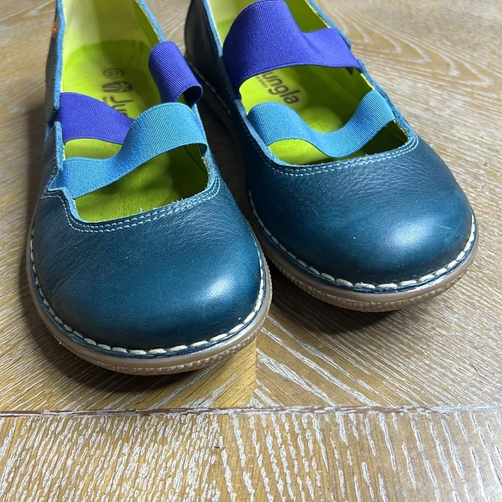 JUNGLA Leather Ballerina Flats Shoes 37 - Picture 3 of 10